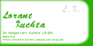 lorant kuchta business card